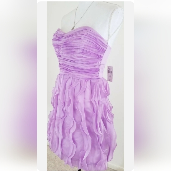 Max and Cleo~Size 8~Dusty Violet DANIELLE Formal Prom Ballon Dress NEW. - Picture 3 of 5